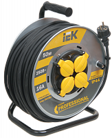 IEK Катушка УК50 на мет с т/з 4 места 2Р+PЕ/50м КГ 3х2,5мм2 IP44 "Professional"