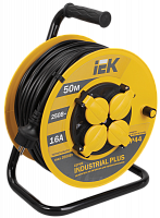 IEK Катушка УК50 с т/з 4 места 2Р+PЕ/50метров 3х1,5мм2 IP44 Industrial plus