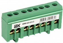 IEK Шина PE земля в корп изол на DIN-рейку ШНИ-6х9-8-К-З