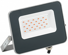 IEK Прожектор LED СДО 07-20R red IP65 серый IEK