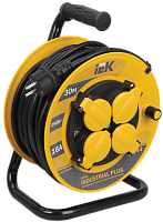 IEK Катушка УК30 с т/з 4 места 2Р+PЕ/30метров 3х1,5мм2 IP44 Industrial plus