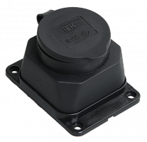 IEK РБ13-1-0м Розетка одноместная с защитной крышкой ОМЕГА IP44