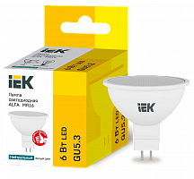 Лампа светодиодная ALFA MR16 софит 6Вт 230В 4000К GU5,3 IEK