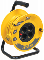 IEK Катушка УК20 с т/з 4 места 2Р+PЕ/20м 3х1,0 мм2 "Industrial"