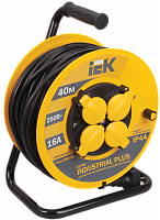 IEK Катушка УК40 с т/з 4 места 2Р+PЕ/40метров 3х1,5мм2 IP44 "Industrial plus"