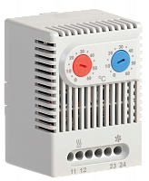 IEK Термостат двухканальный от 0 до +60°C NO+NC