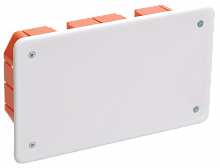 IEK Коробка КМ41006 распаячная для твердых стен 172x96x45 (с саморезами, с крышкой)