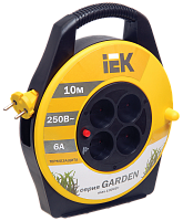 IEK Катушка УК10 с т/з 4 места 2Р/10м 2х0,75 мм2 "Garden"